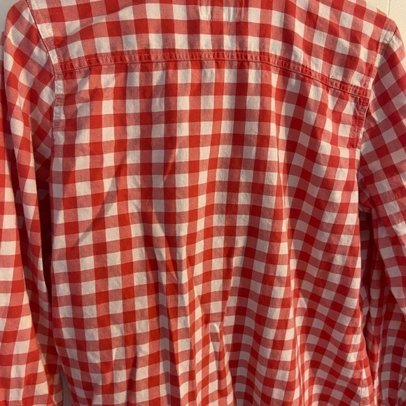 Old Navy Red and white checkered button down blouse women's size large - Picture 4 of 4
